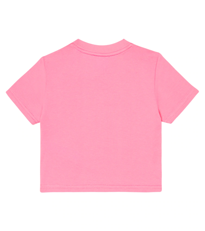 Shop Burberry Baby Horseferry Cotton T-shirt In Bubblegum Pink