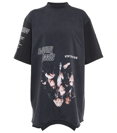 Balenciaga Upside Down Deconstructed T-shirt In Mix Of Black W | ModeSens