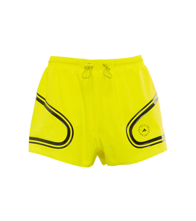 Shop Adidas By Stella Mccartney Truepace Shorts In Shock Yellow