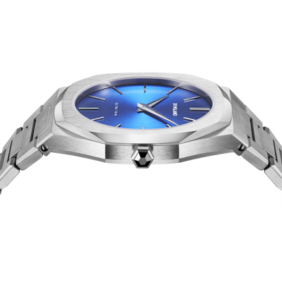 D1 Milano Watch Ultra Thin Bracelet 40 Mm In Blue/silver