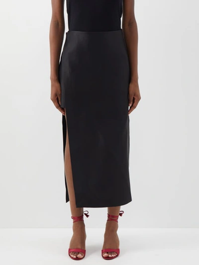 Double slit top midi skirt