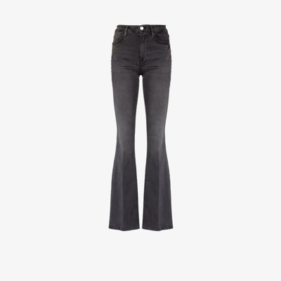 Shop Frame Le High Flared Jeans - Women's - Spandex/elastane/polyester/modal/cotton In Black