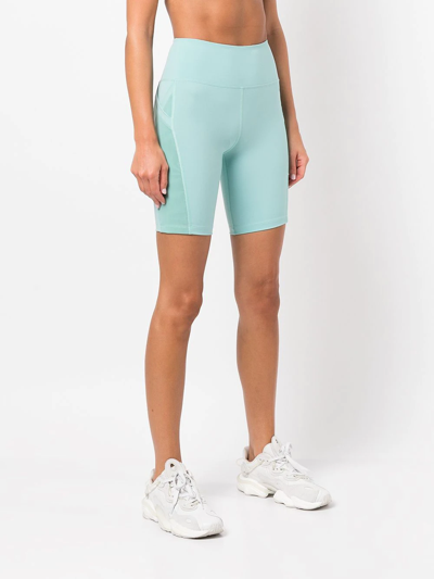 Shop Marchesa High-waisted Cycling-shorts In Blau