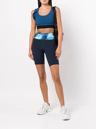 Marchesa Abstract-pattern Cycling-shorts In Blau