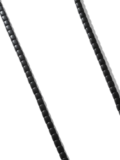 Shop David Yurman 4mm Square Hex Bead Necklace In Black