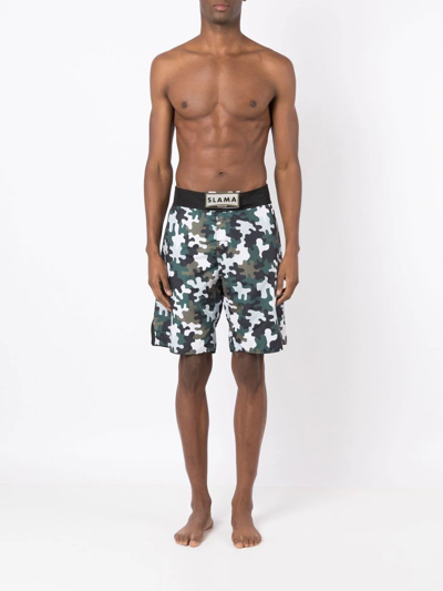 Shop Amir Slama Camouflage-print Bermuda Shorts In Multicolour