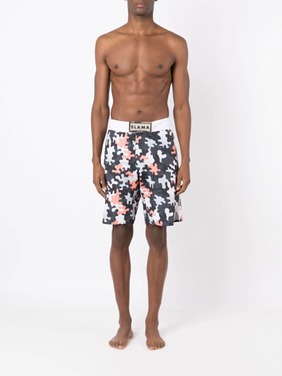 Shop Amir Slama Camouflage-print Bermuda Shorts In Multicolour