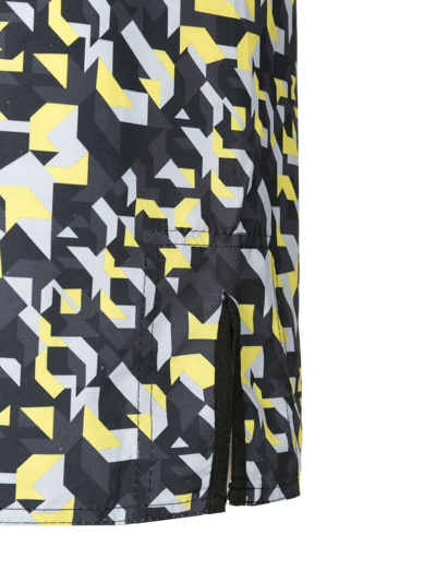 Shop Amir Slama Geometric-print Bermuda Shorts In Multicolour
