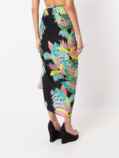 Shop Amir Slama All-over Print Sarong In Black