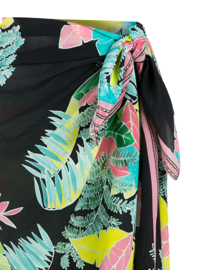 Shop Amir Slama All-over Print Sarong In Black