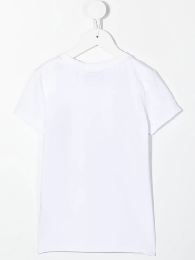 Shop Philipp Plein Junior Graphic-print Cotton T-shirt In White