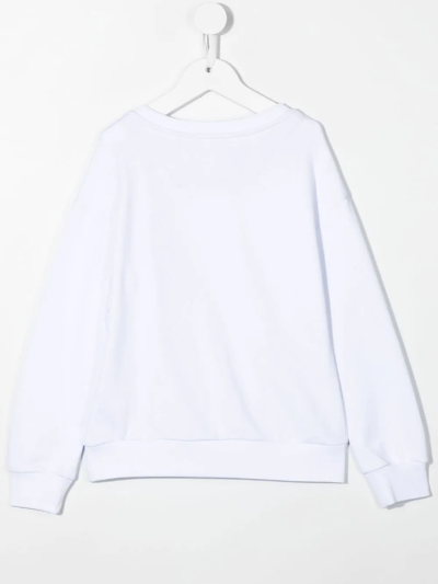 Philipp Plein Junior Logo-print Long-sleeved T-shirt In White