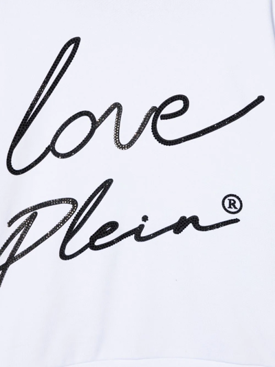 Philipp Plein Junior Logo-print Long-sleeved T-shirt In White