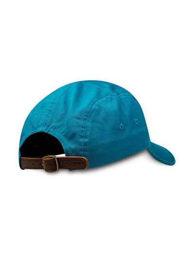 Supreme Washed Chino Twill Camp Cap In Blau