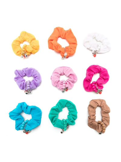 Shop Amir Slama Lucky Charm Hair Scrunchie In Multicolour