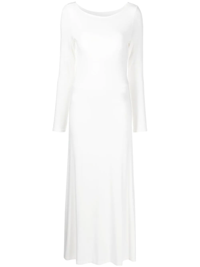 Determ Collagen Open Back Dress In White | ModeSens