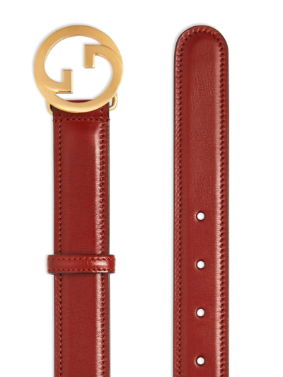 Shop Gucci Blondie Interlocking-g Belt In Rot
