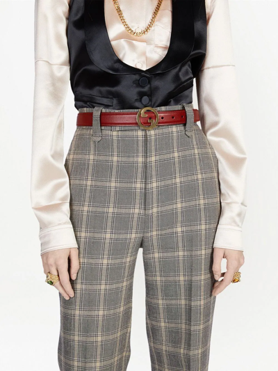 Shop Gucci Blondie Interlocking-g Belt In Rot