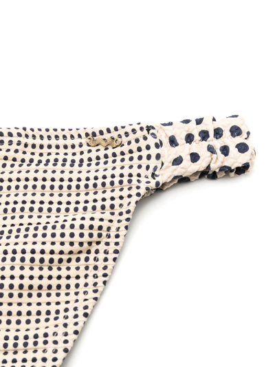 Amir Slama Spot-print Textured Bikini Set In Neutrals