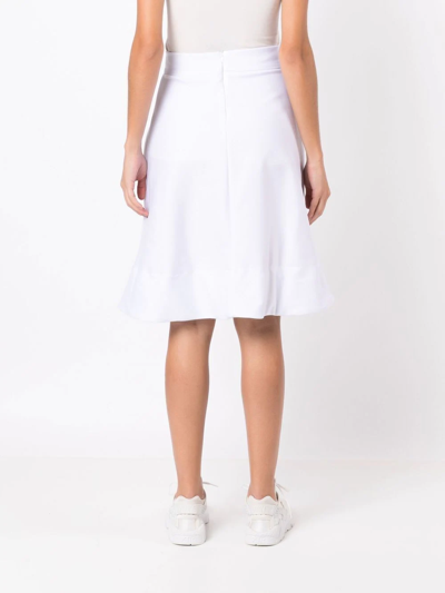 Shop Amir Slama High-waist Midi Skirt In White