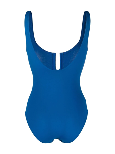 Shop Eres Unanime Scoop-neck Swimsuit In Blue