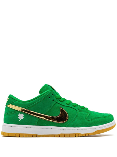 Shop Nike Sb Dunk Low Pro "st. Patrick's Day" Sneakers In Green