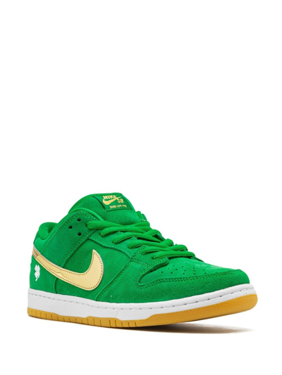 Shop Nike Sb Dunk Low Pro "st. Patrick's Day" Sneakers In Green