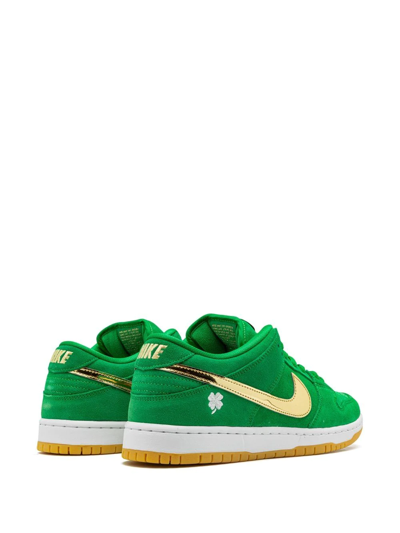 Shop Nike Sb Dunk Low Pro "st. Patrick's Day" Sneakers In Green