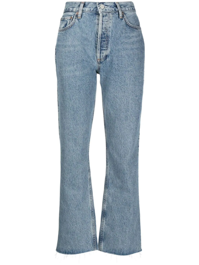 Shop Agolde Bite Flared Jeans In Blau