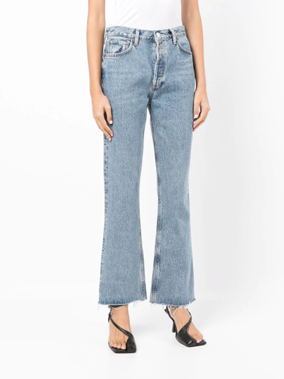 Shop Agolde Bite Flared Jeans In Blau