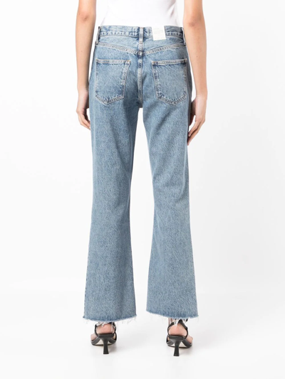 Agolde Harper Jeans Mid Rise Relaxed Straight Beam In Blau