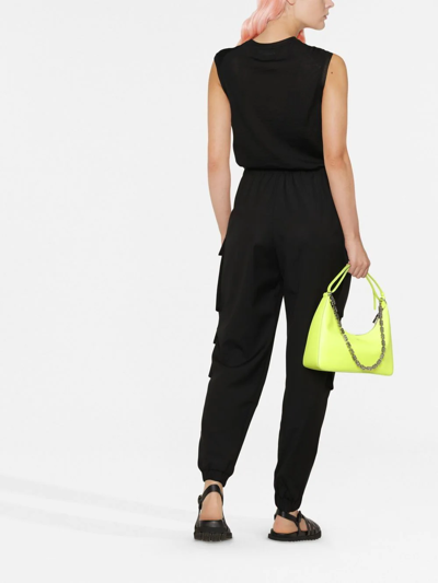 Ferragamo Floral-print Sleeveless Top In Schwarz