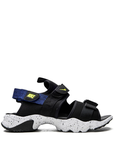 Nike Swoosh-logo Canyon Sandals In Black/volt/racer Blue/pure Platinum |  ModeSens