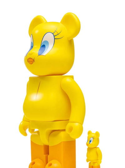 Medicom Toy X Warner Bros Be@rbrick Tweety 100% And 400% Figure Set In Yellow