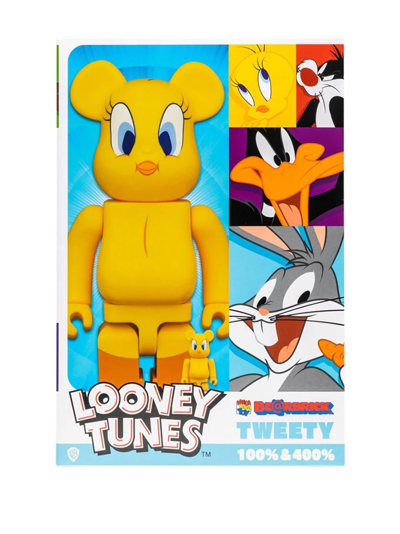 Medicom Toy X Warner Bros Be@rbrick Tweety 100% And 400% Figure Set In Yellow