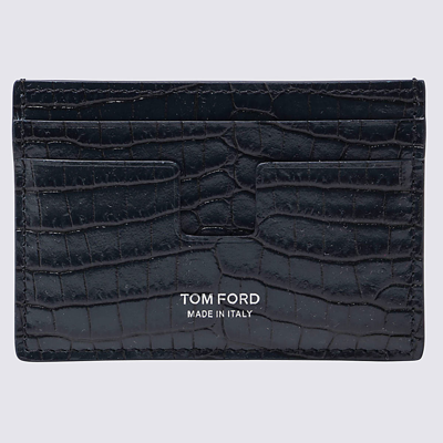 Shop Tom Ford Blue Leather Cardholders