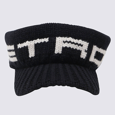 Shop Etro Black Wool Tricot Visor In Red