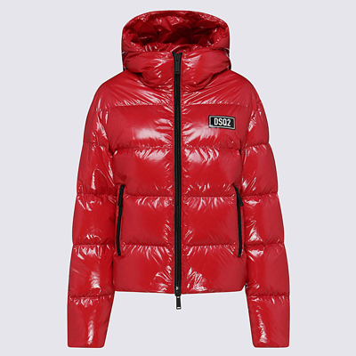 Shop Dsquared2 Red Down Jacket