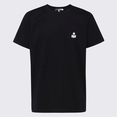 Shop Isabel Marant Black Cotton T-shirt In Black/ecru