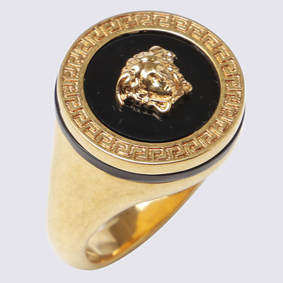 Shop Versace Gold-tone Metal Ring