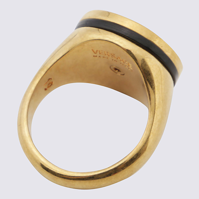 Shop Versace Gold-tone Metal Ring