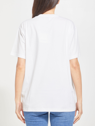Shop Burberry Botanical Sketch T-shirt In White