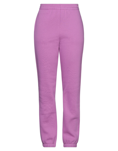 Shop Giada Benincasa Woman Pants Mauve Size L Cotton, Polyester In Purple