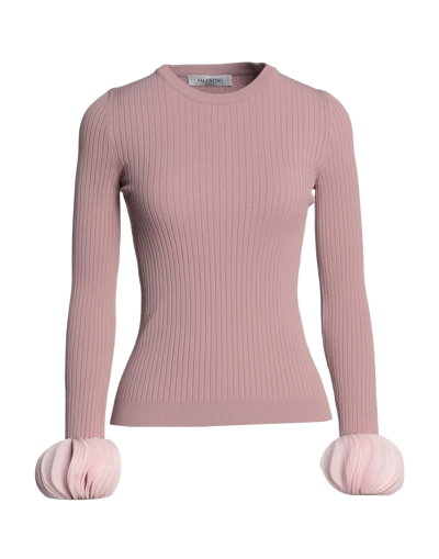 Shop Valentino Garavani Woman Sweater Pastel Pink Size L Viscose, Polyester, Silk
