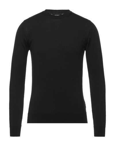 Shop Alpha Studio Man Sweater Black Size 44 Merino Wool