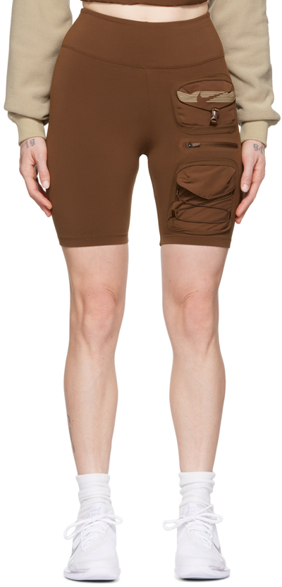 brown nike biker shorts