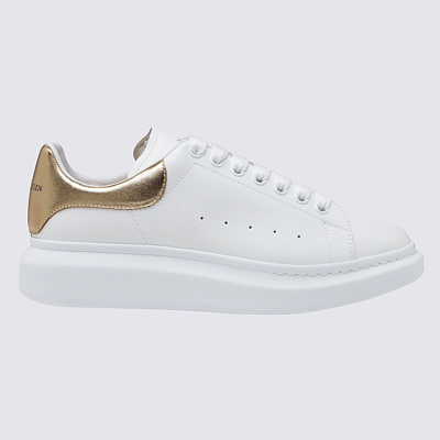 Shop Alexander Mcqueen White Leather Sneakers