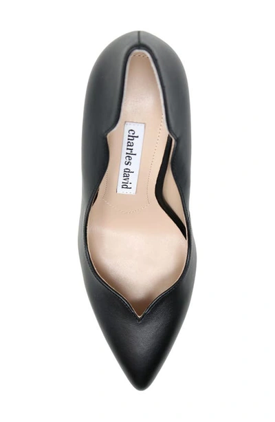 Shop Charles David Pointed-toe Pump In Black Leather