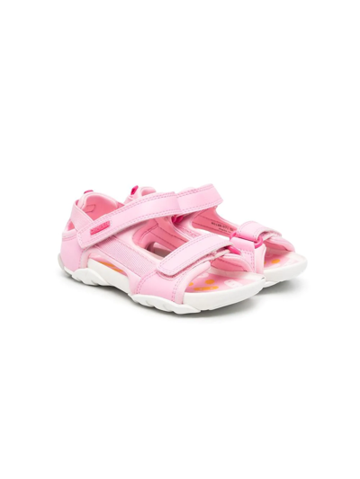 Shop Camper Ous Open Toe Touch-strap Sandals In Pink