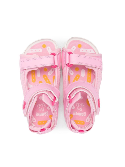 Shop Camper Ous Open Toe Touch-strap Sandals In Pink